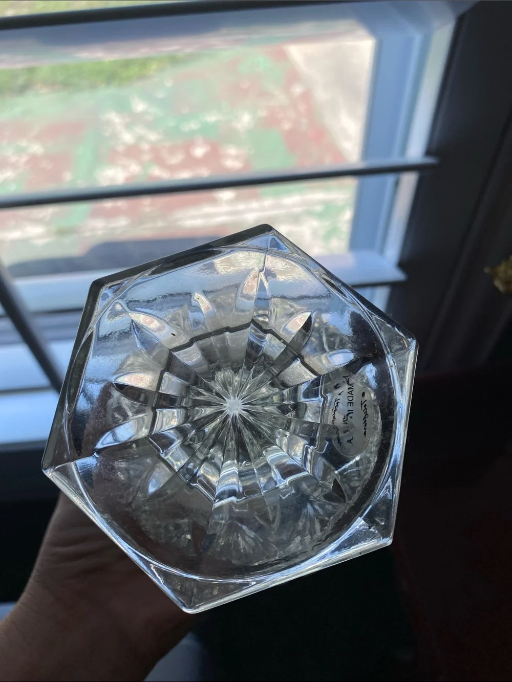Pressed Glass Covered Candy Jar - Clear Crystal Look